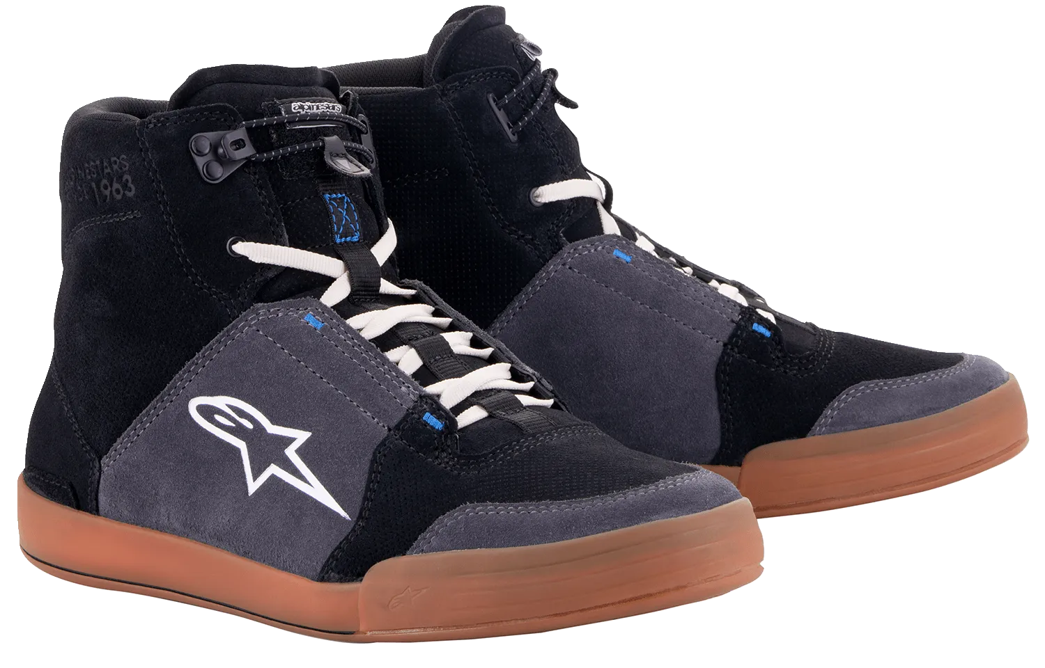 ALPINESTARS Chrome Shoes - Black/Asphalt/Gum Blue - US 11 2512322117211