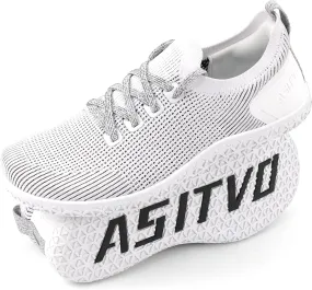 ASITVO Wide Women's Barefoot Zero Drop Sole Minimalist Width Toe Box Walking Shoes Sneakers Colourful Knit Upper