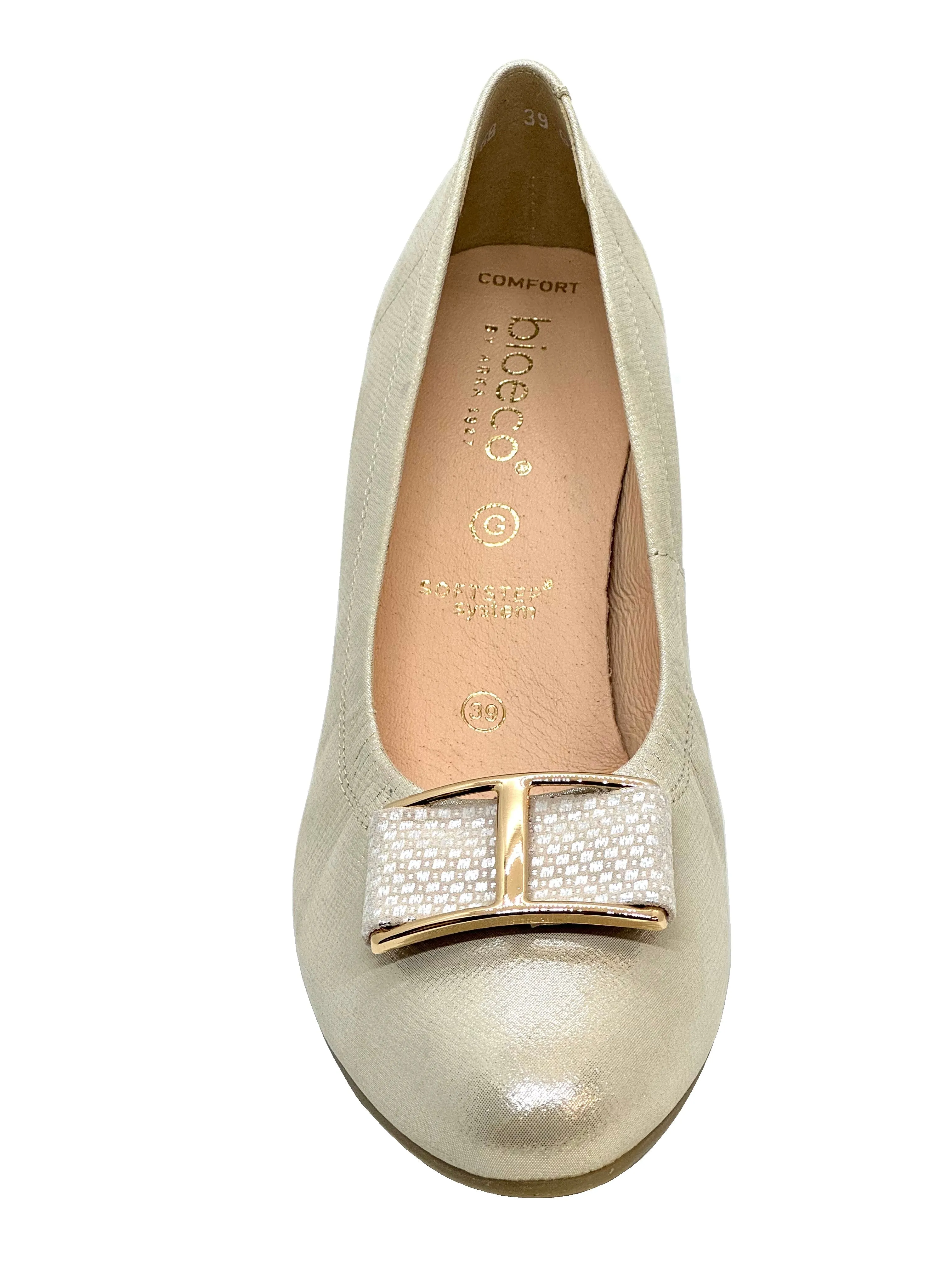 Bioeco Ladies Flexible Block Heel Court