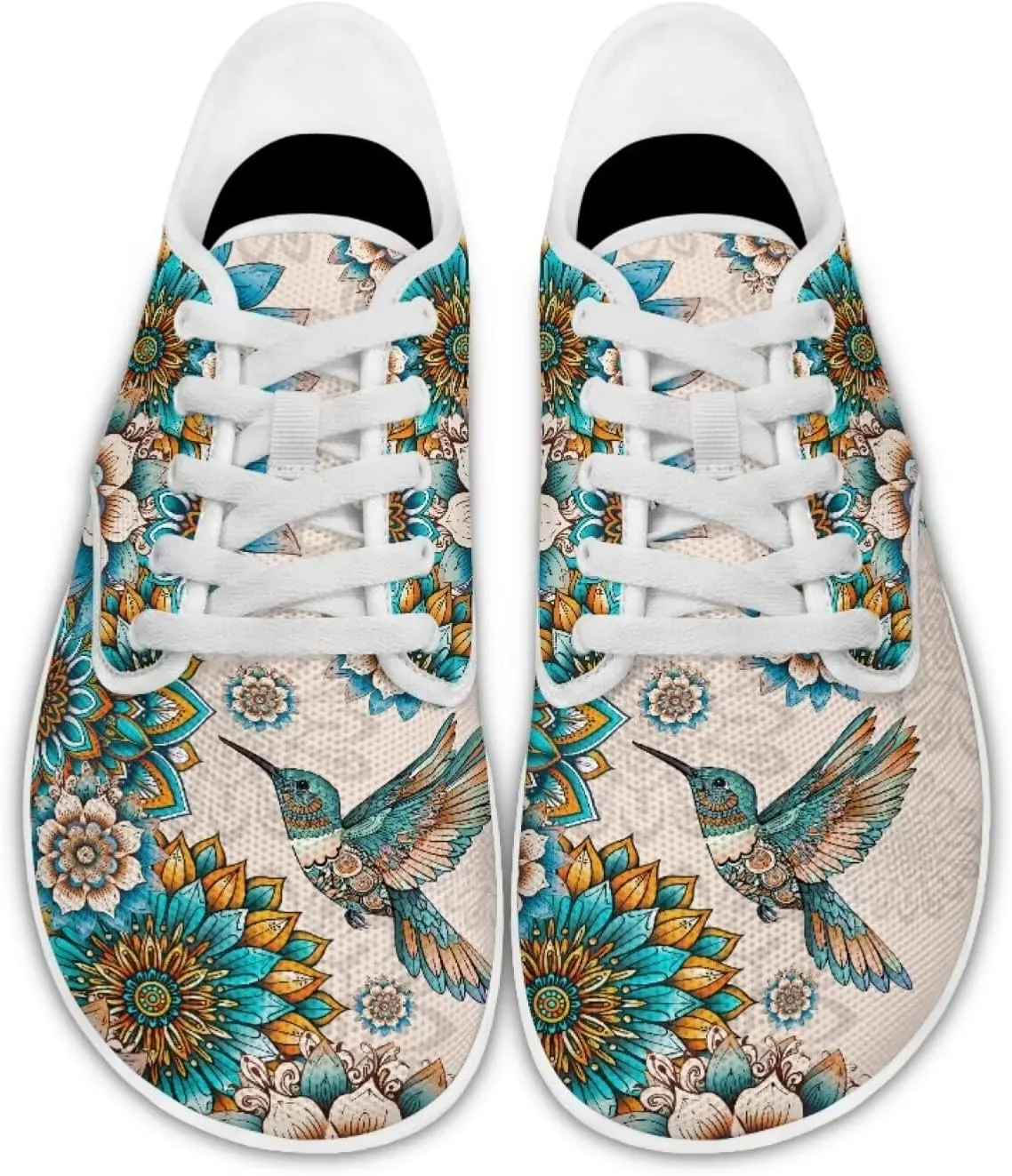 chaqlin Hummingbird Flats Shoes Women Dressy Comfortable Lace Up Sneaker Non Slip Casual Walking Running Tennis Shoe