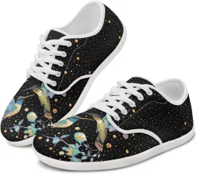 chaqlin Hummingbird Flats Shoes Women Dressy Comfortable Lace Up Sneaker Non Slip Casual Walking Running Tennis Shoe