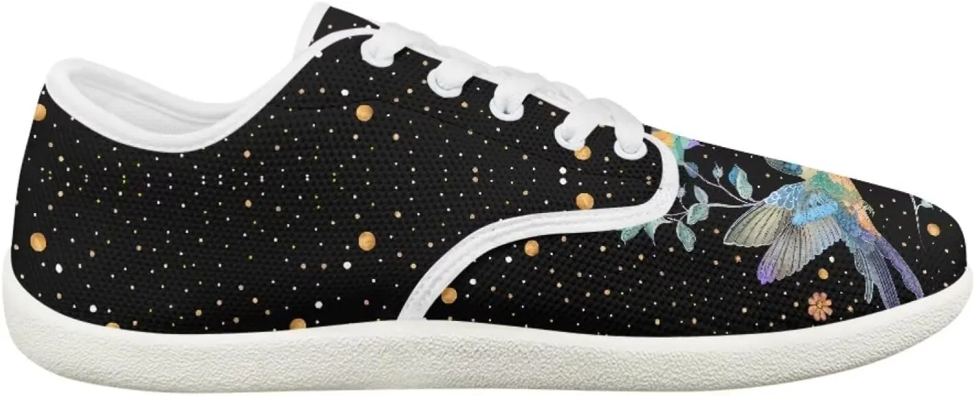 chaqlin Hummingbird Flats Shoes Women Dressy Comfortable Lace Up Sneaker Non Slip Casual Walking Running Tennis Shoe