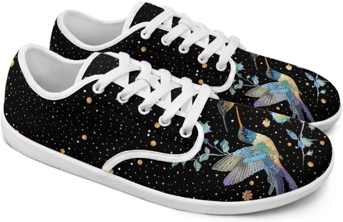 chaqlin Hummingbird Flats Shoes Women Dressy Comfortable Lace Up Sneaker Non Slip Casual Walking Running Tennis Shoe