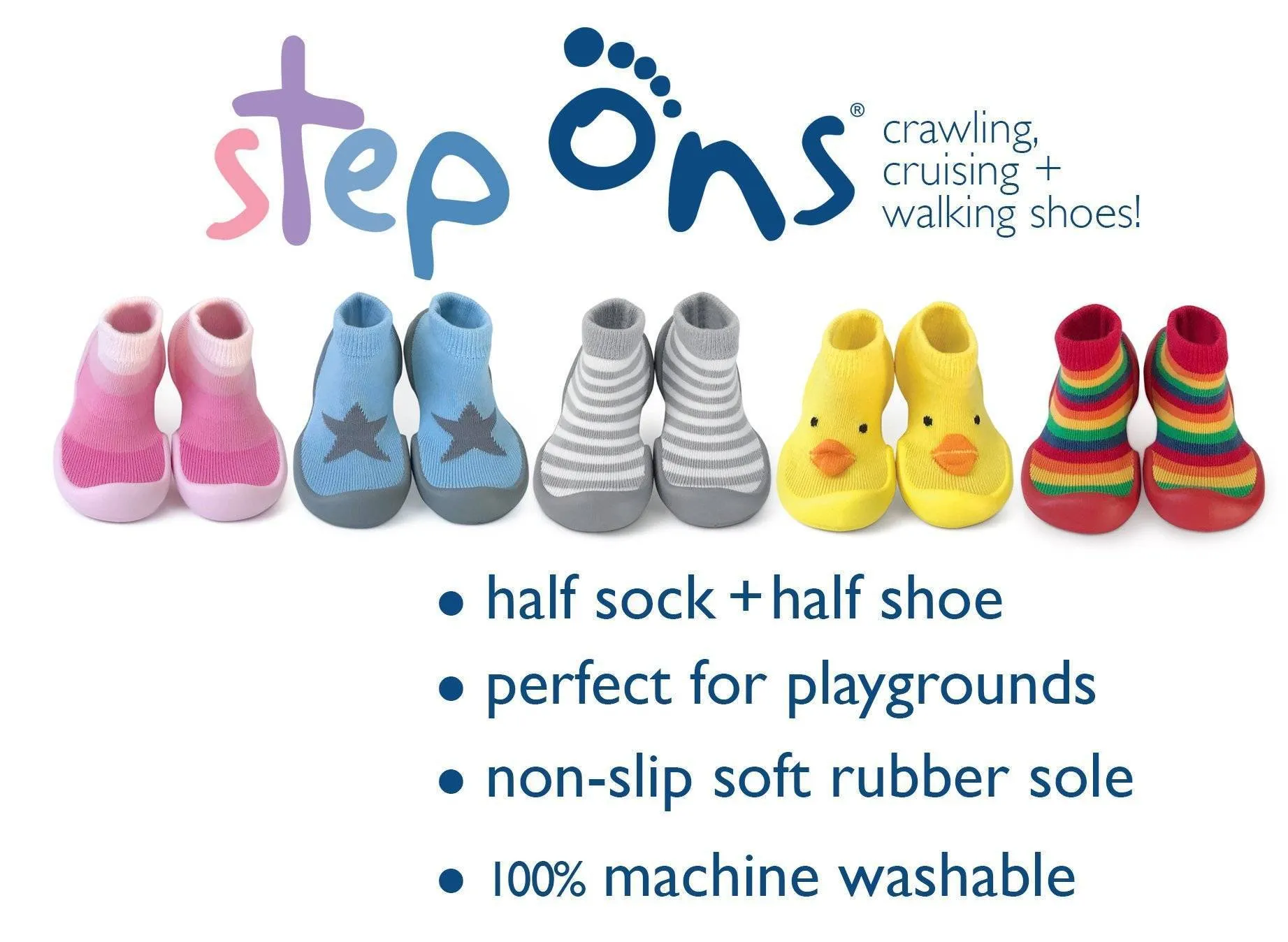 Chick Step Ons Crawling, Cruising, Pre-Walking Baby Sock Shoe SS21D