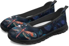 Coloranimal Loafers for Women Mesh Flats Womens Flats Walking Shoes Comfort Slip On Shoes Low Cut Lightweight Athletic Shoes