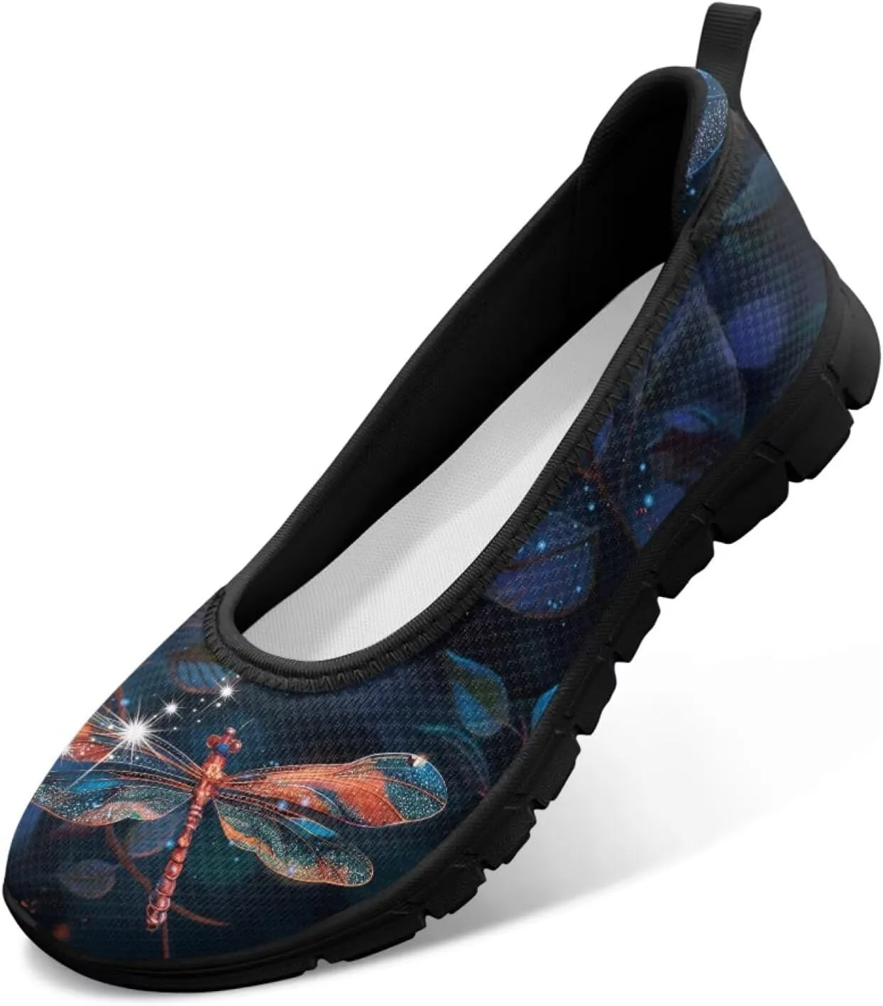 Coloranimal Loafers for Women Mesh Flats Womens Flats Walking Shoes Comfort Slip On Shoes Low Cut Lightweight Athletic Shoes