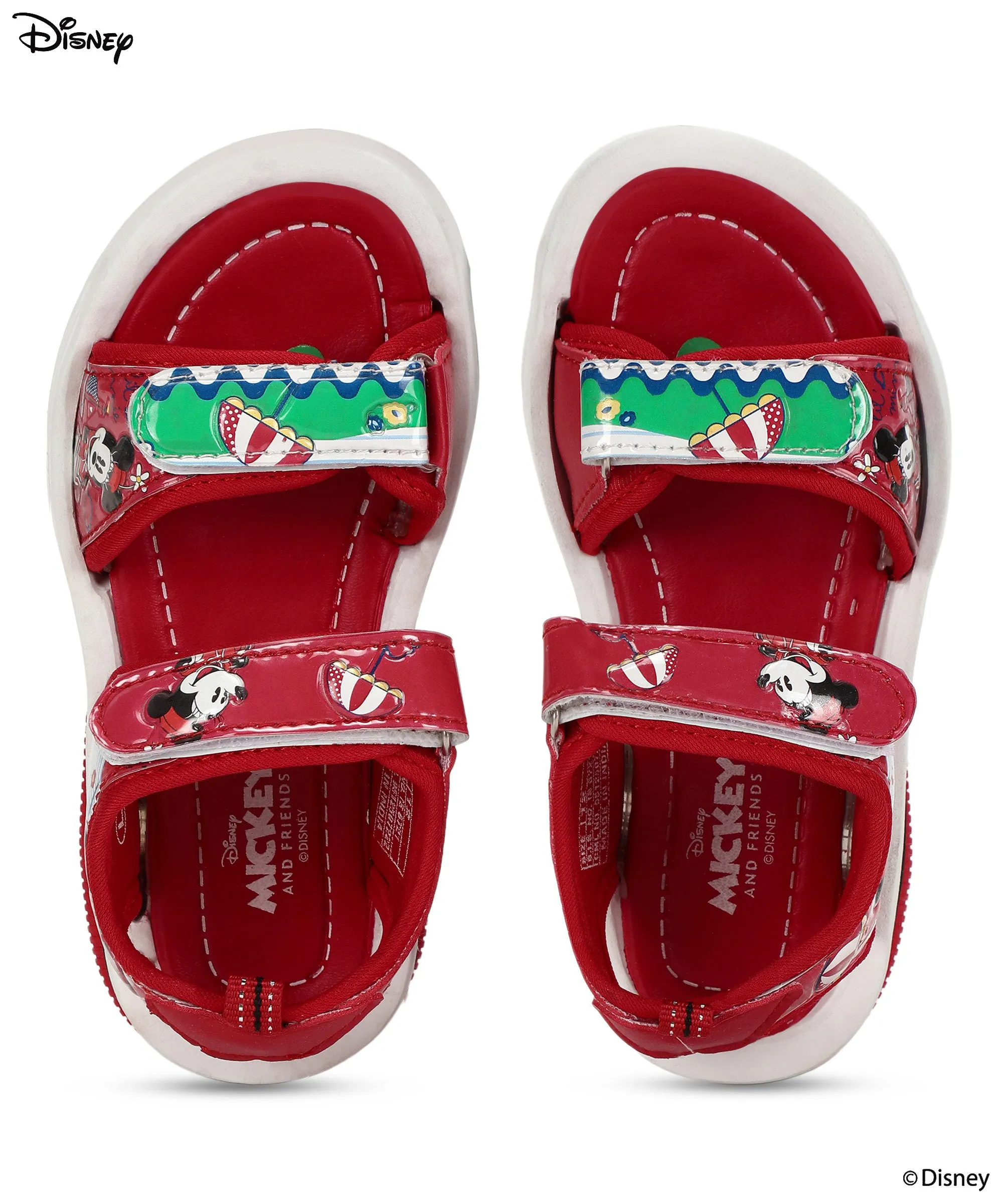 Disney Mickey Mouse DK8005C Kids Sandals with Cushioned Insoles and Anti-Skid Soles | Comfortable Everyday Casual Sandals for Kids Ideal for Outdoor Use