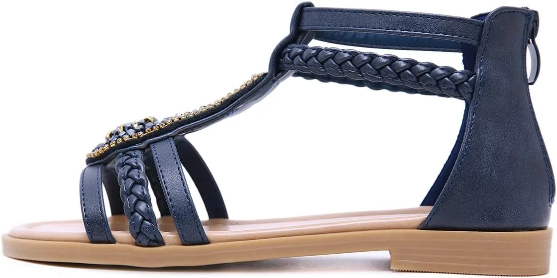 DKCHENH Ethnic Style Women's Summer Casual Vintage Sandals Flat Shoes Outdoor Shoes