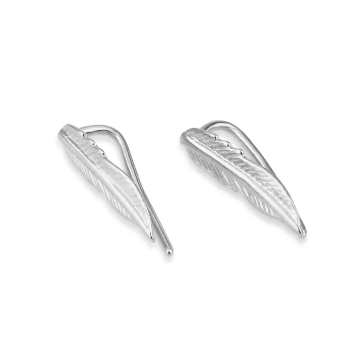 Feather Climbing Earrings