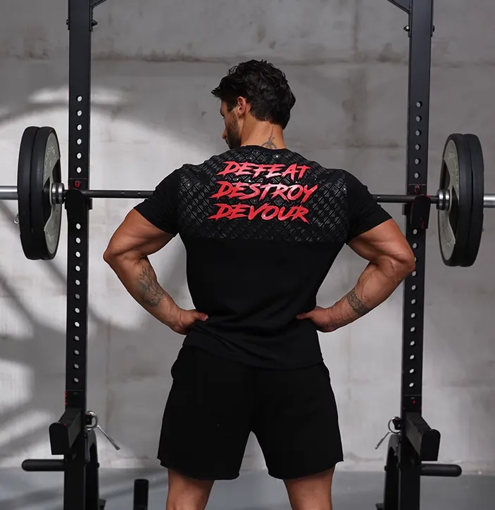 GYM BUDDY ANTI SLIP SQUATS BENCH PRESS TRAINING T SHIRT
