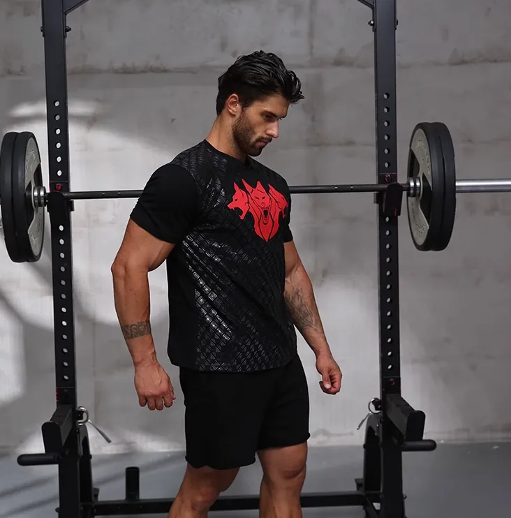 GYM BUDDY ANTI SLIP SQUATS BENCH PRESS TRAINING T SHIRT