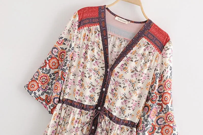 HIPPIE CHICK BUTTON UP DRESS
