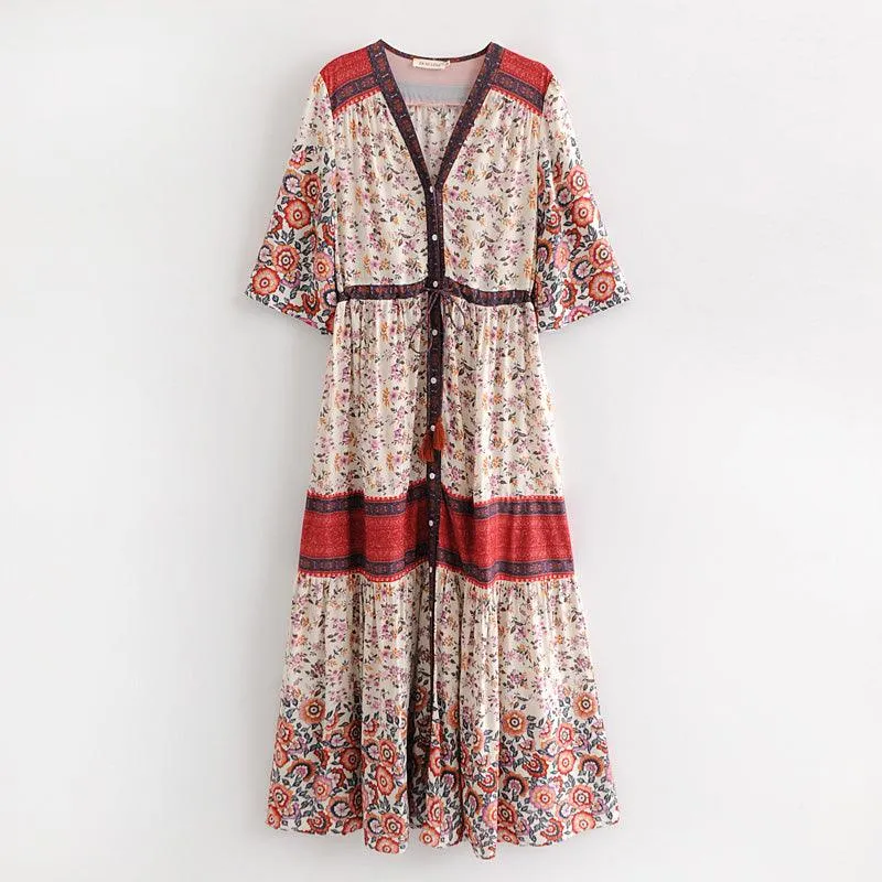 HIPPIE CHICK BUTTON UP DRESS