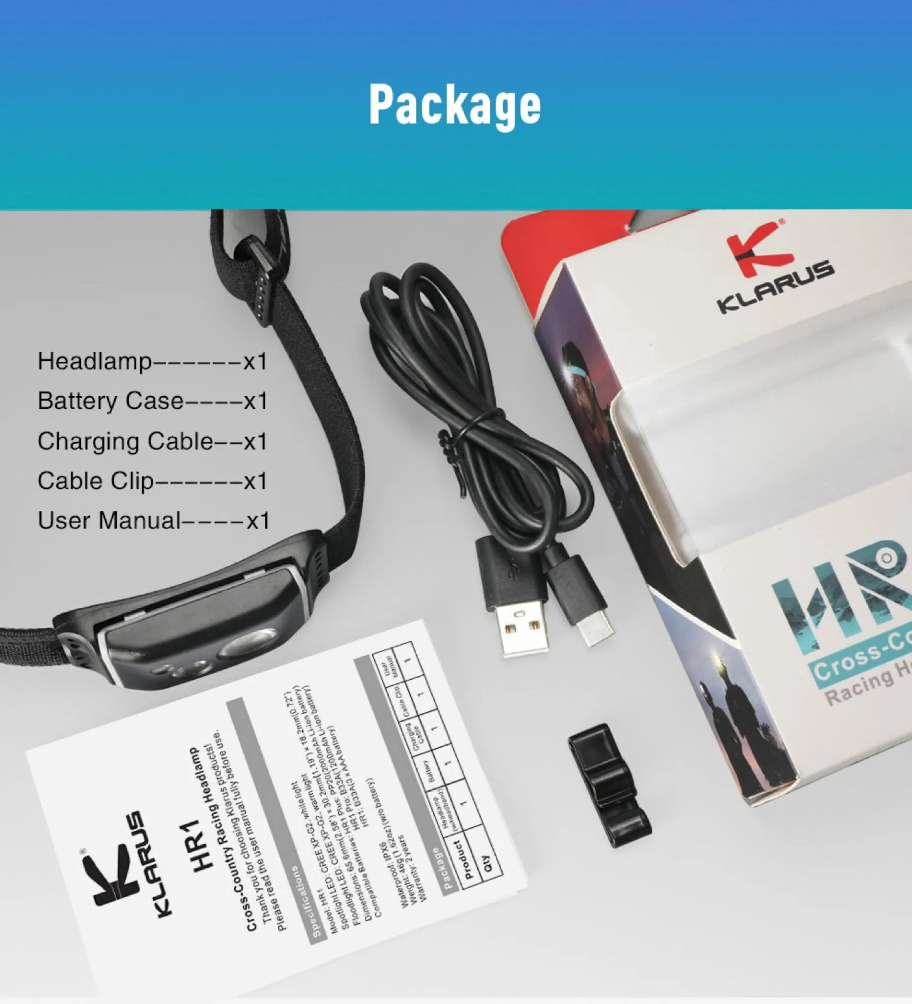 Klarus HR1 Plus Cross-Country Racing Headlamp