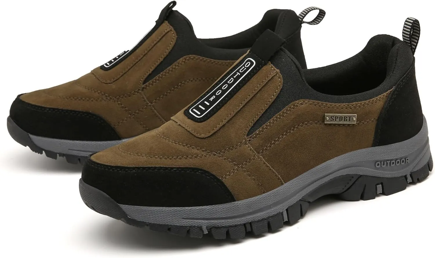 Men's Loafers Fashion Outdoor Sports Shoes Non-Slip Breathable Casual Walking Shoes Slip-on Waterproof Hiking Shoes