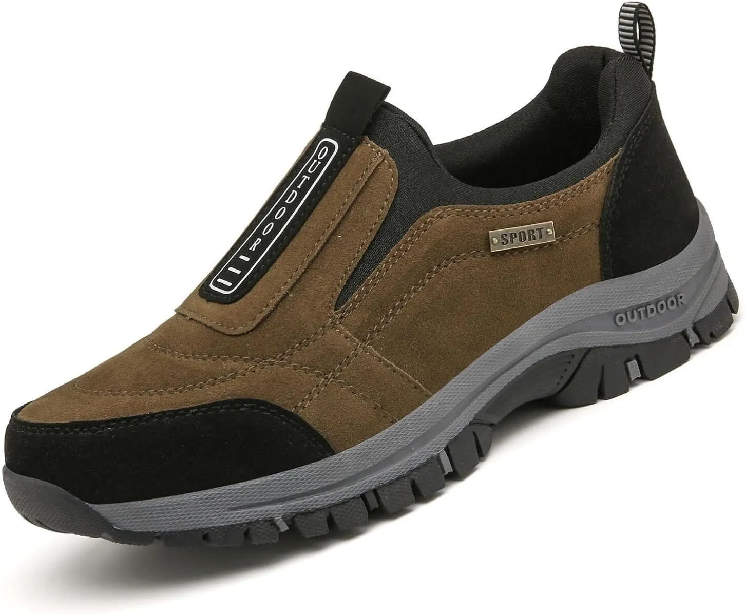 Men's Loafers Fashion Outdoor Sports Shoes Non-Slip Breathable Casual Walking Shoes Slip-on Waterproof Hiking Shoes