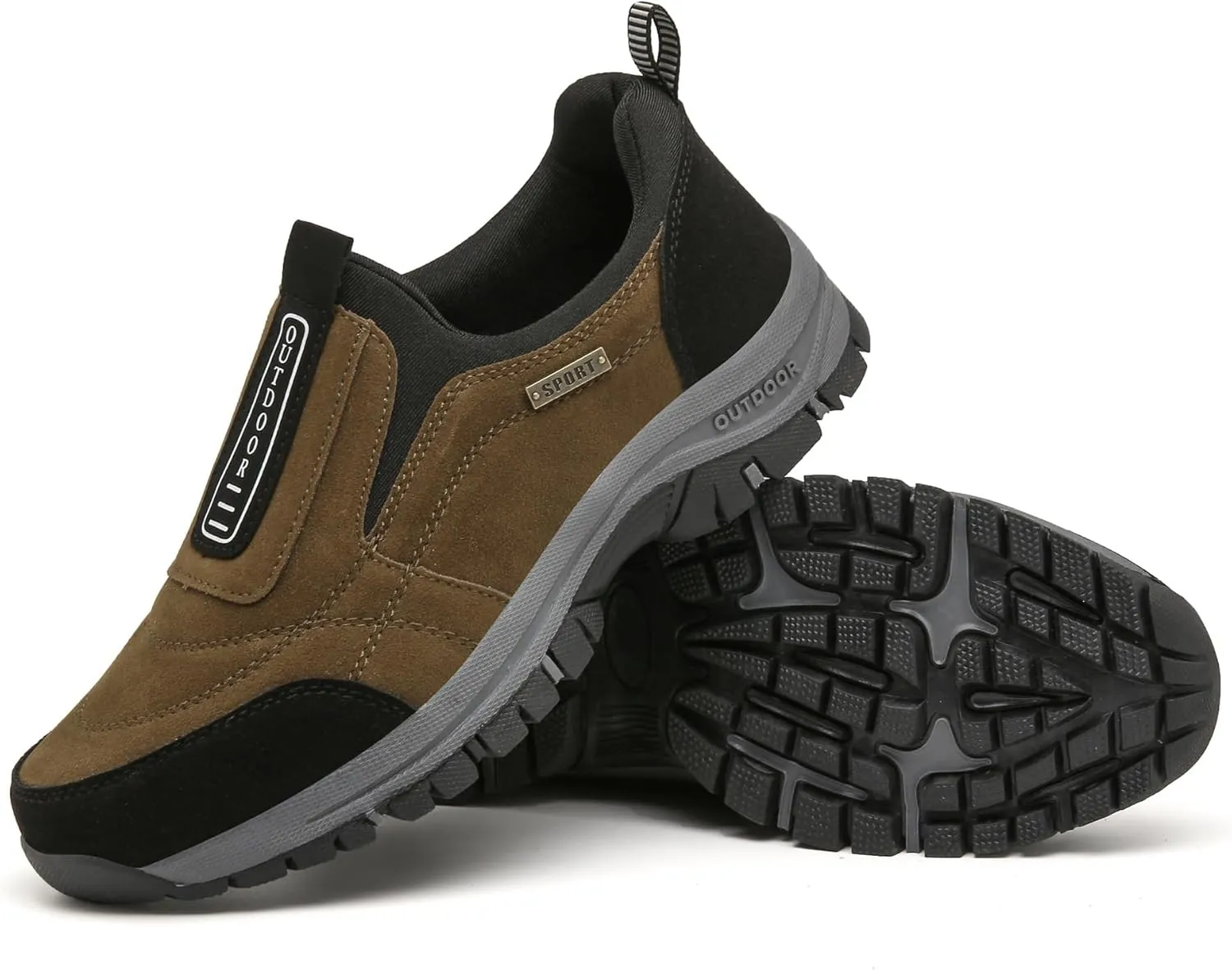 Men's Loafers Fashion Outdoor Sports Shoes Non-Slip Breathable Casual Walking Shoes Slip-on Waterproof Hiking Shoes