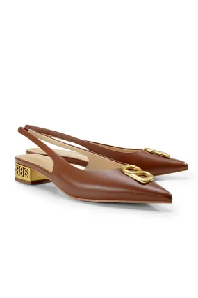 Milly Slingback Shoes - Caramel