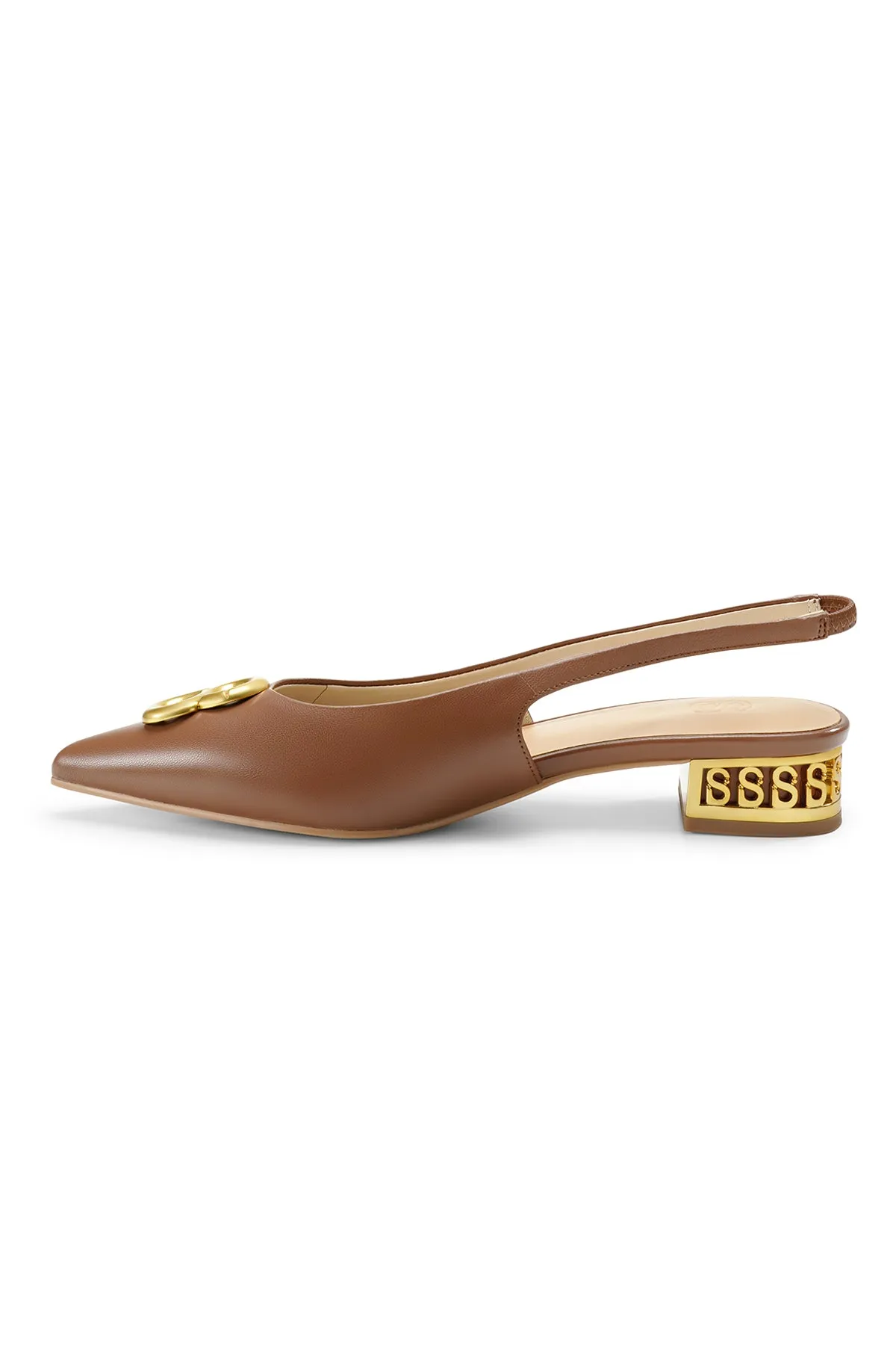 Milly Slingback Shoes - Caramel