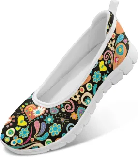 Modysero Womens Slip On Flats Round Toe for Summer Spring Work Womens Walking Shoes Trendy Daily Flats Shoes for Ladies