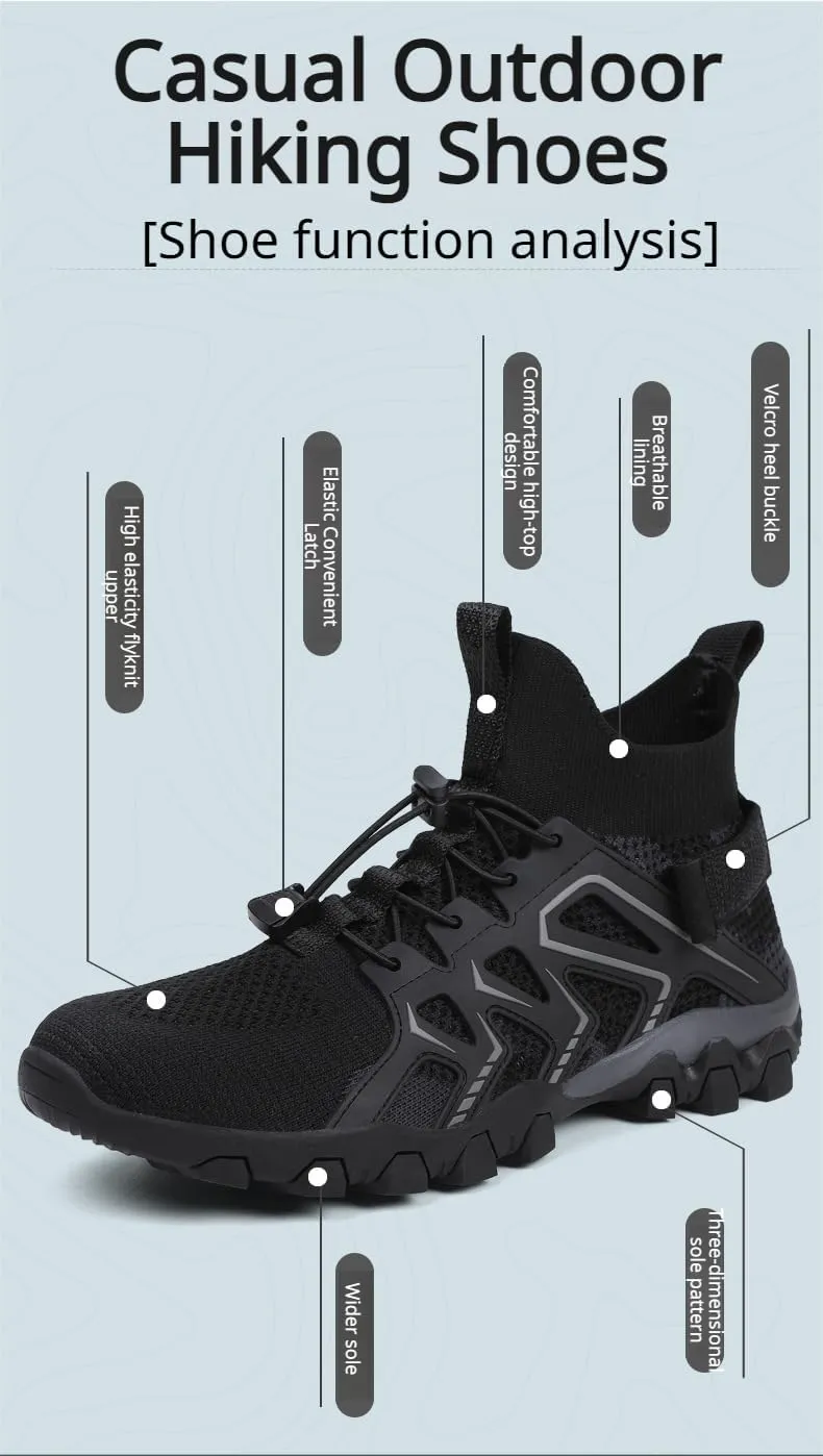 Mokcoliy]Outdoor Breathable Shoes Men's & Women's Hiking Boots with Slip- Sole - -Day Comfort High-Top Design for Winter Trekking, Mountain Climbing & Urban Adventures
