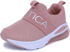 NAUTICA Kids Boys Girls Air Bubble Sneaker Athletic Running Shoe with Strap/Bungee (Toddler/Little Kids)