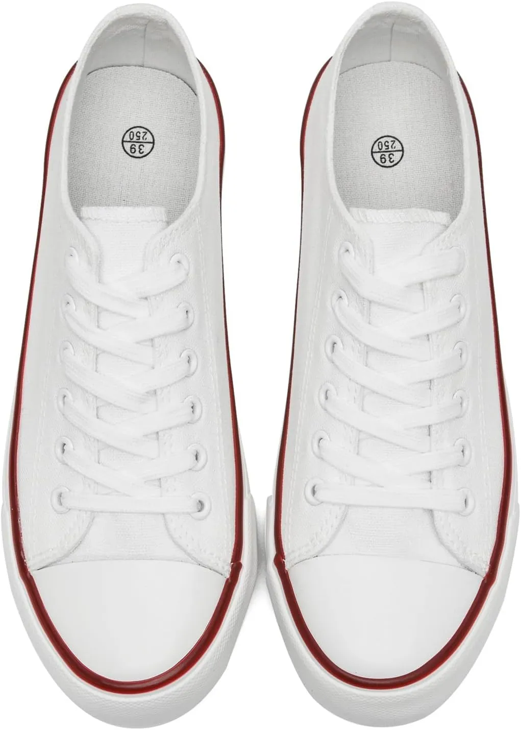 rosyclo Canvas Shoes for Women and Men, Low Top Canvas Sneakers Fashion Lace Up Comfortable Womens Classic Casual Tennis Walking Shoes