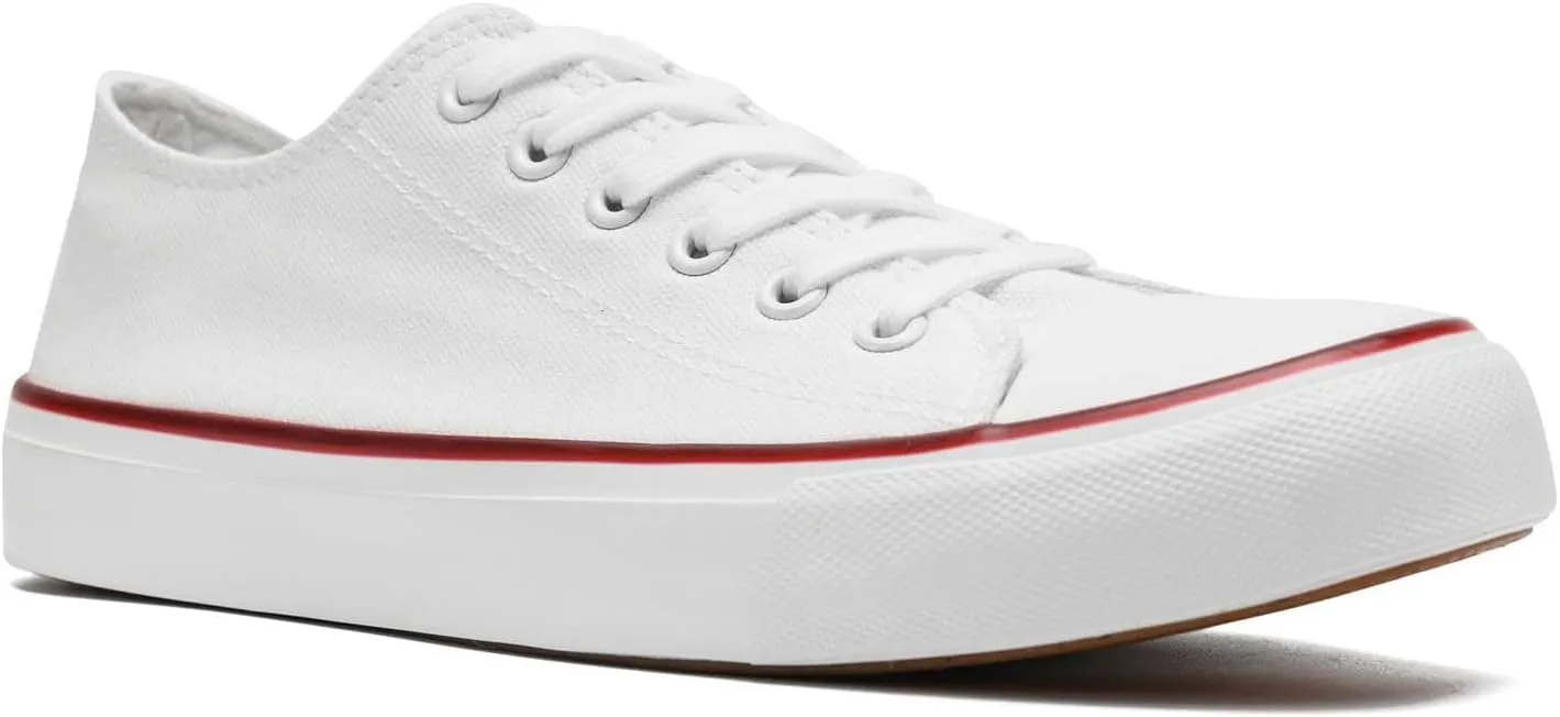 rosyclo Canvas Shoes for Women and Men, Low Top Canvas Sneakers Fashion Lace Up Comfortable Womens Classic Casual Tennis Walking Shoes