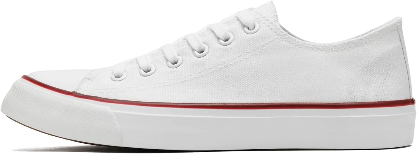 rosyclo Canvas Shoes for Women and Men, Low Top Canvas Sneakers Fashion Lace Up Comfortable Womens Classic Casual Tennis Walking Shoes
