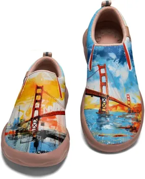 Slip On Loafers for Women Lightweight Cozy Casual Shoes Art Painted Walking Travel Sneakers