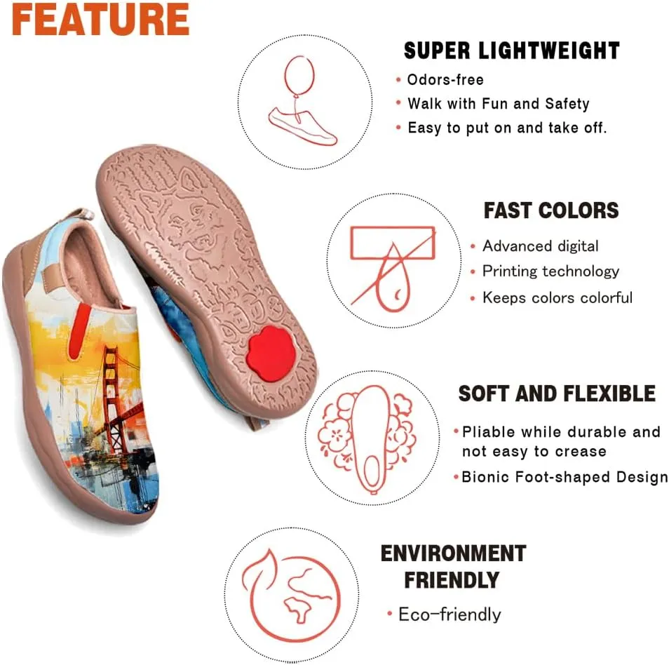 Slip On Loafers for Women Lightweight Cozy Casual Shoes Art Painted Walking Travel Sneakers