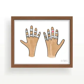 Taped Hands — 8x10" Art Print