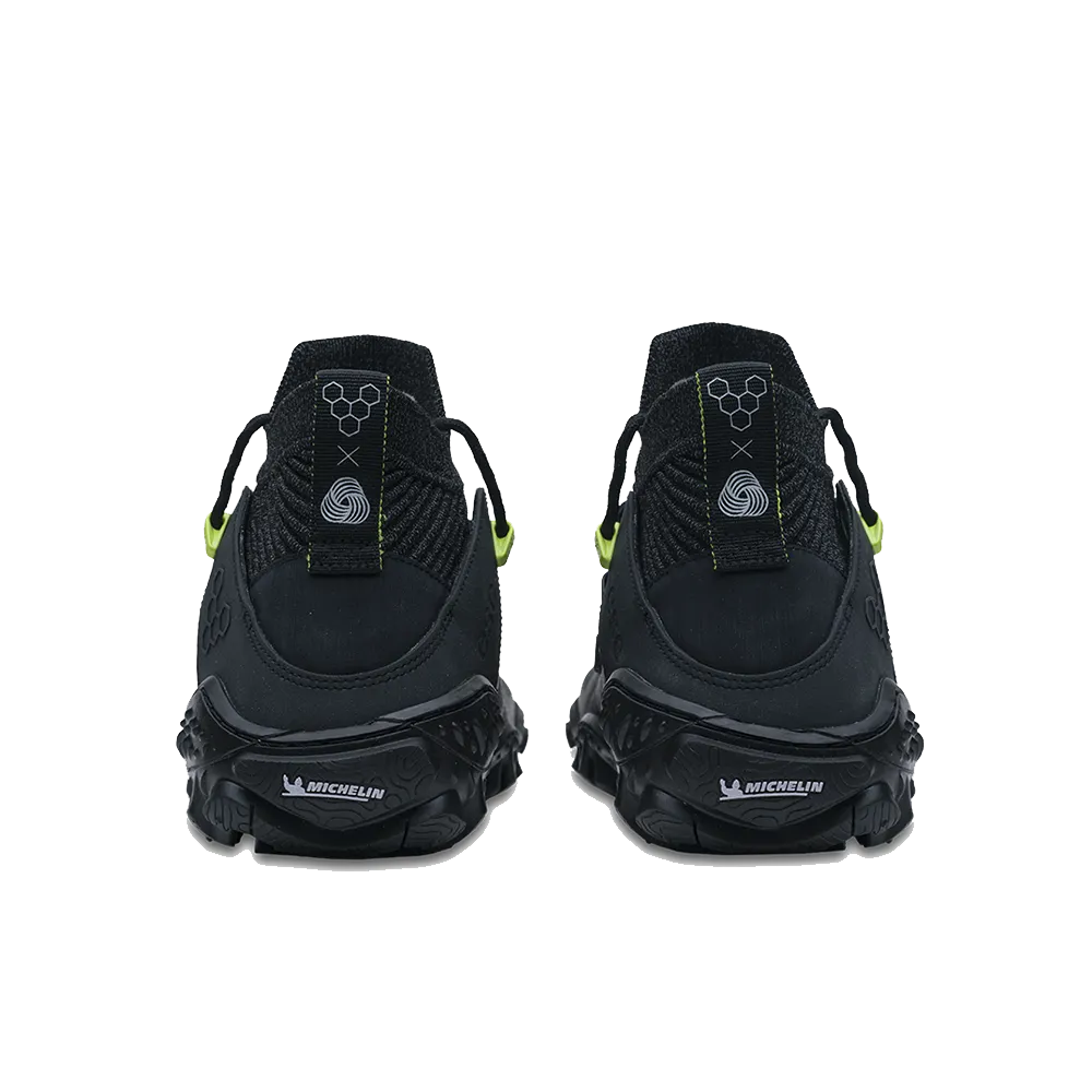 Vivobarefoot Magna Trail Mens Hiking Shoes in Obsidian/Lime Color - Ideal for Forest Escapades