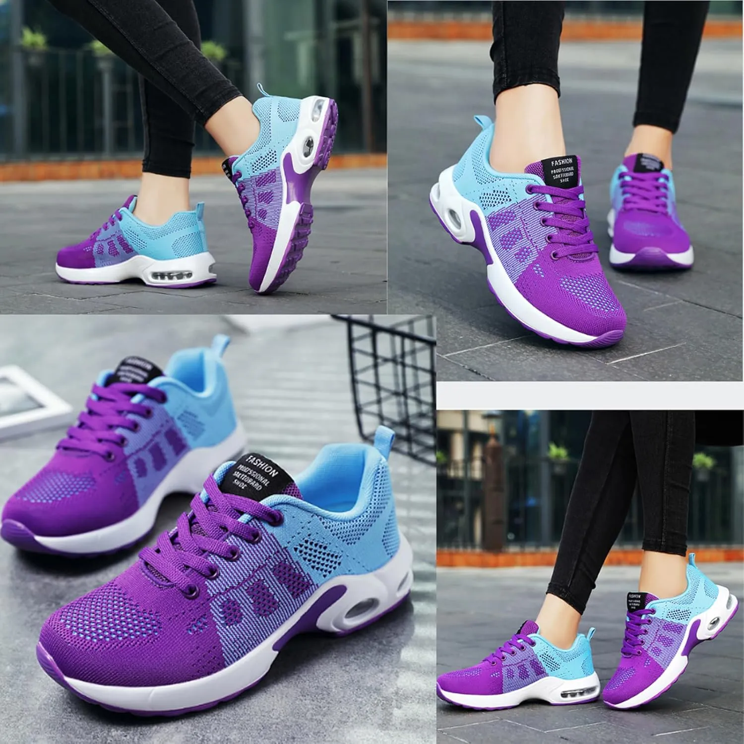 Womens Fashion Light Weight Air Sports Walking Sneakers Breathable Gym Jogging Running Tennis Shoes