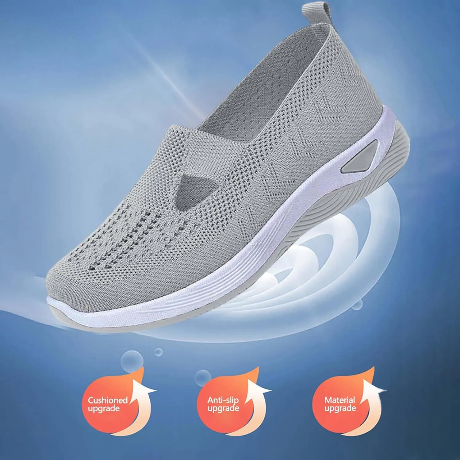 Women's Woven Orthopedic Breathable Soft Walking Walking Shoes Women Jogging Dress Casual Shoes Waterproof Sneakers Slip On Tennis Shoe White Loafers